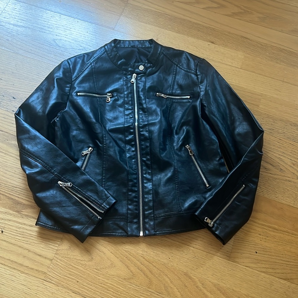 Faux leather jacket